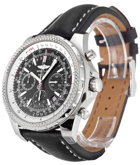 breitling bentley black leather strap|breitling leather watch straps.